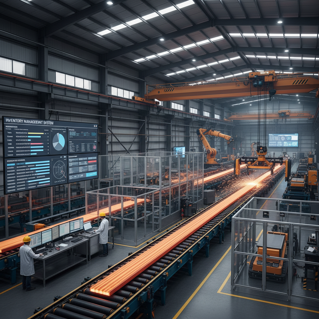 Steel manufacturing facility with modern production equipment